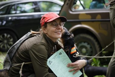 Nach erfolgreicher Prüfung - ein Küsschen von Quirin