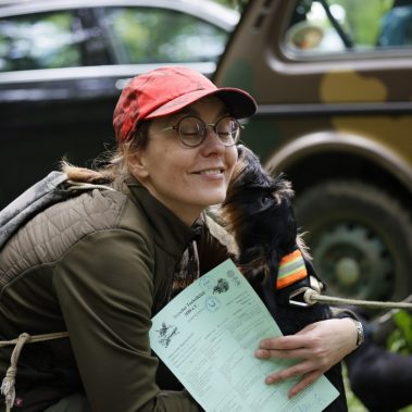 Nach erfolgreicher Prüfung - ein Küsschen von Quirin